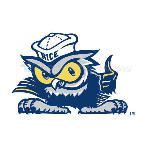 Rice Owls Logo T-shirts Iron On Transfers N5987 - Click Image to Close